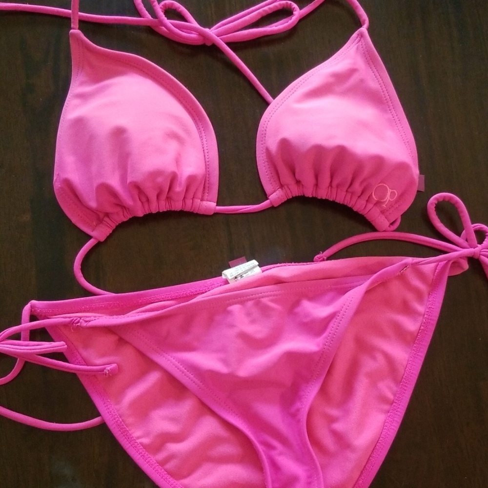 Hot Pink String Bikini